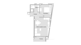Apartment floor plan, 1 bedroom in ALEGRIA IV ALICANTE No. 4